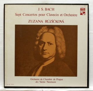 Zuzana Ruzickova - Js Bach 7 Harpsichord Concertos Supraphon 3xlps Ex,