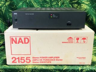 Vintage 80s Nad Stereo Power Amplifier W/box