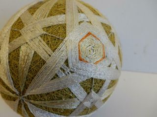 REALLY OLD ball hand made silk cottons embroidery BALL 3