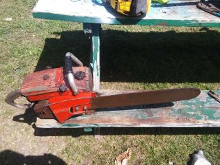 Vintage Homelite C - 7 Chainsaw Old Wood Cutter Powerhouse Pulls