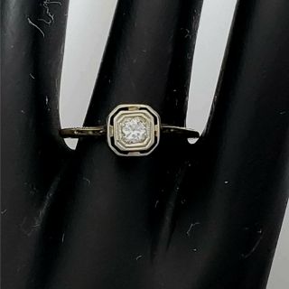 Vintage Art Deco Old European Cut Diamond Solitaire Ring Size 6.  25 Ma - Adr14