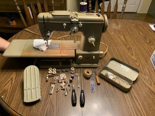 Vintage Pfaff 332 Dial - A - Stitch Sewing Machine,  With Pedal,  Accessories