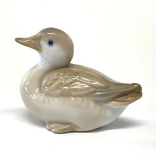 Vintage Miniature 2.  5” Bone China Tan Baby Duck Statue Figurine Figure