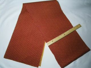 Antique Fabric strip 1800 ' s Turkey Red Calico 10 