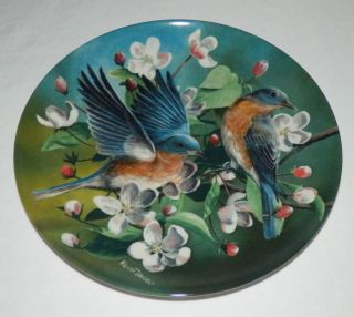 1986 The Bluebird Plate By Kevin Daniel Collector Fifth Issue W/box &