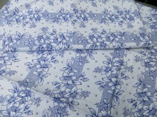 Set Of 2 Romantic Pillowcases White,  Blue Flowers Stripes 29 " By 29 "