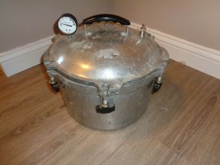 Vintage All American No 7 15.  5 Qt Heavy Cast Aluminum Pressure Cooker Canning
