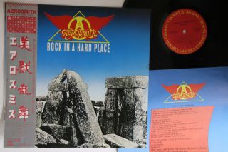 Lp Aerosmith Rock In A Hard Place 25ap2407 Cbs Sony Japan Vinyl Obi