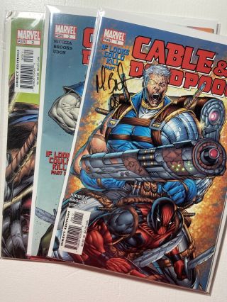Cable & Deadpool If Looks Could Kill 1 (signed By Mark Brooks),  2,  3