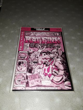 Rat Fink 1 World Of Fandom Pink Cover Variant Comic Rare Vf,  Ed Big Daddy Roth