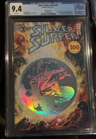 Silver Surfer 100 - Cgc 9.  4 Hologram Enhanced Cover - Marvel Comics - 1995