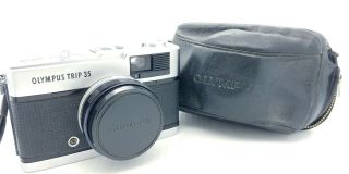 Vintage Olympus Trip 35 35mm Viewfinder Compact Film Camera W/original Case