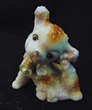 Vintage Mid - Century Sugar Textured Lamb Figurine Figure Japan 3 " Sugared