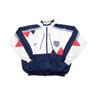 Vintage 1990 Umbro England International Football Team Tracksuit Jacket | Size L