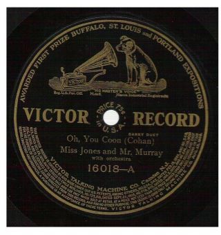Victor 78 Rpm Record 16018 Jones Murray Collins And Harlan You Coon In Georgia