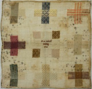 Late 18th Century Darning Sampler By M.  A.  Medcalf - 1794