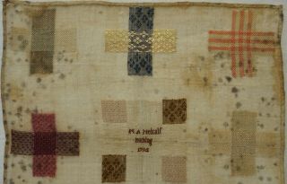 LATE 18TH CENTURY DARNING SAMPLER BY M.  A.  MEDCALF - 1794 2