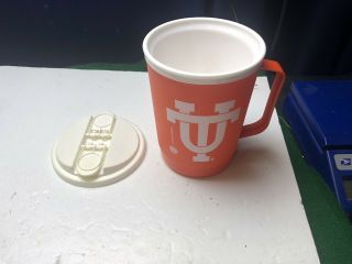 Mug Cup Ut University Of Tennessee Orange White Vintage W/lid Alladinware 22oz