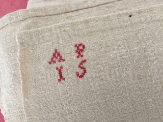 Antique French Homespun Hemp Sheet Fabric Throw 270 X 193 Cms Mono Ap I5 Exc