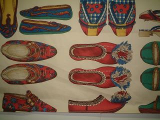 Manuel Canovas Folk Fabric - Stunning Textile Art - Shoes