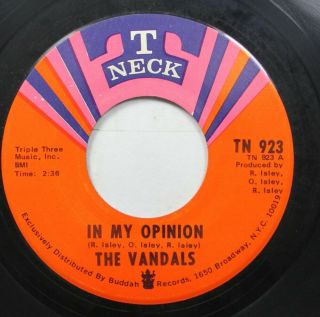Hear Northern Soul 45 The Vandals - In My Opinion / In My Opinion - Part 2 On T N