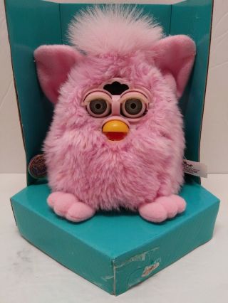 Vintage Furby Babies Baby Pink W/glitter Style 70 - 940 Tiger 1999 Niob Patent Pnd