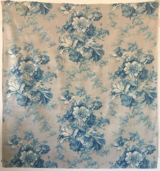 Absolutely 19th C.  French Printed Floral Cotton Toile Fabric (2801)