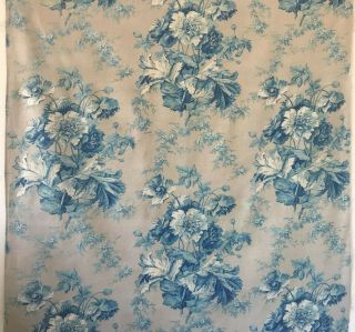 Absolutely 19th C.  French Printed Floral Cotton Toile Fabric (2801) 2