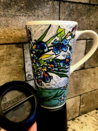 Chaleur Vincent Van Gogh Irises Travel Coffee Mug Locking Lid Euc D Burrows Euc