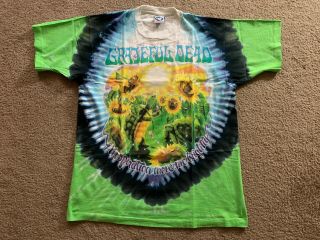 Grateful Dead T Shirt Vintage 1995 Summer Tour Gdm Xl Terrapin Lyrics Tie Dye