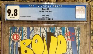 CGC 9.  8 Cartoon Books BONE 2 Seventh 7th Printing (8/94) WP 2