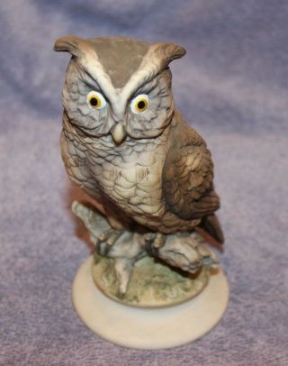 Vintage Lefton China Hand Painted Owl Statue Figurine Kw866 Japan