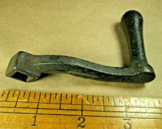 Old Cast Iron Machine Crank Handle Likely For Clock Or Regina Type Music Box