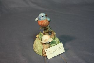 Gift World Of Gorham Bluebird Porcelain Music Box - " Lara 