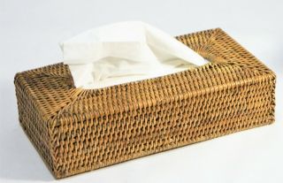 Kleenex Box Cover/rectangle Shape/tissue Holder/wicker/rattan/vintage/boho Chic