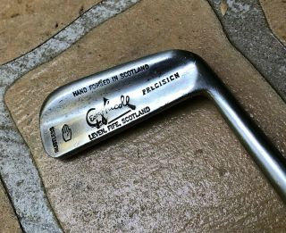 Precision George Nicoll Vintage Hickory Shaft Putter,  Forged Scotland,  Rustless