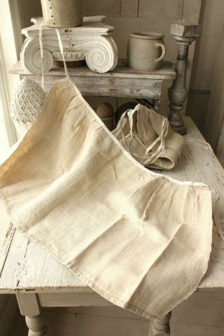 Apron Antique French Hemp 19th Century Linen Fabric Garments Multiple Available