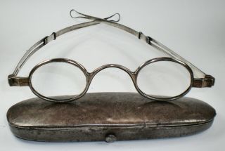 Antique Ca.  1825 H Sargeant,  Springfield Coin Silver Spectacles Vtg Eyeglasses