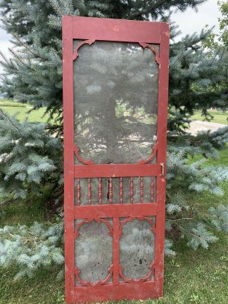 Antique Vintage Wooden Screen Door