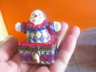 Jester Jack In The Box Shaped Porcelain Hinged Trinket Box