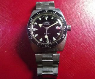 OBERON AUTOMATIC DATE SUB - VINTAGE DIVER STYLE - SWISS MADE 3