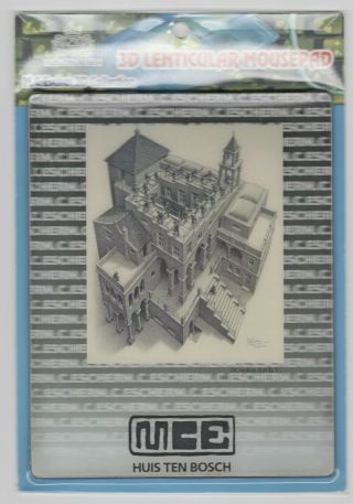 M.  C.  Escher 6 " X 7 1/2 " Inch Huis Ten Bosch Lenticular 3 - D Mouse Pad