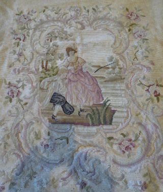 Antique Petit Point Tapestry Micro Stitches Ex Cond