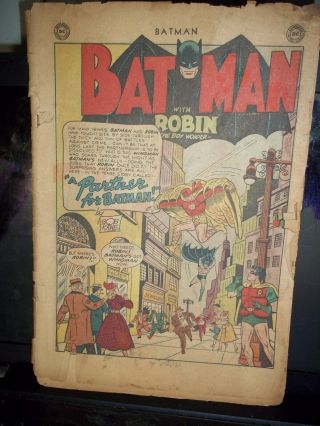 Coverless Golden Age Batman Dc/national Batman 65 Classic Catwoman