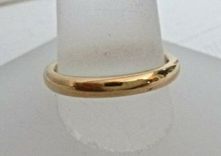 Vintage 14k Yellow Gold Ring Simple Band 4.  8 Grams Men 