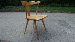 Vintage Mid - Century Paul Mccobb T - Back Maple Chair 1530 Planner Group