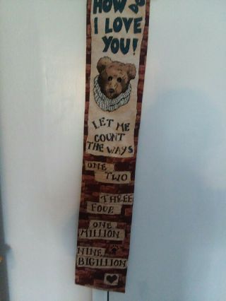 Boyds Bear & Friends " How Do I Love You " Hanging Tapestry