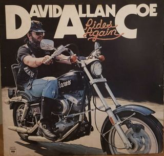 David Allan Coe Rides Again Vinyl Lp 1977 Columbia Records Kc 34310