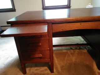 Vintage Executive Desk - Solid Wood - LOCAL PICK UP ONLY 2
