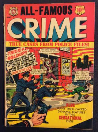All Famous Crime 4 Comic Book Golden Age 10 Cent 1952 True Crime Cases Star